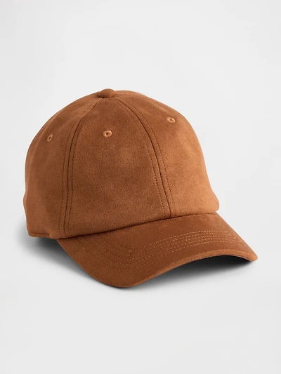 Vegan Suede Baseball Hat