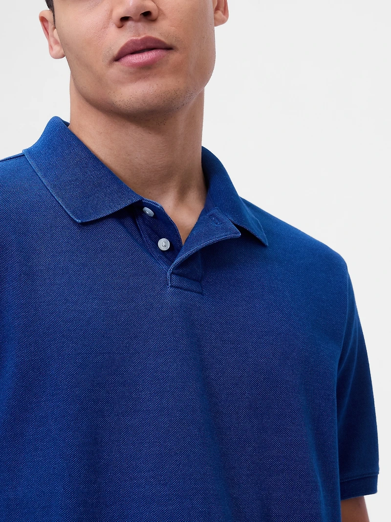 Relaxed Pique Polo Shirt