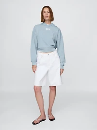 French Terry Americana Cropped Hoodie