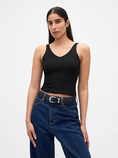 Rib Sweater Tank Top