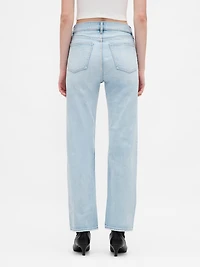 High Rise '90s Slim Straight Crop Jeans