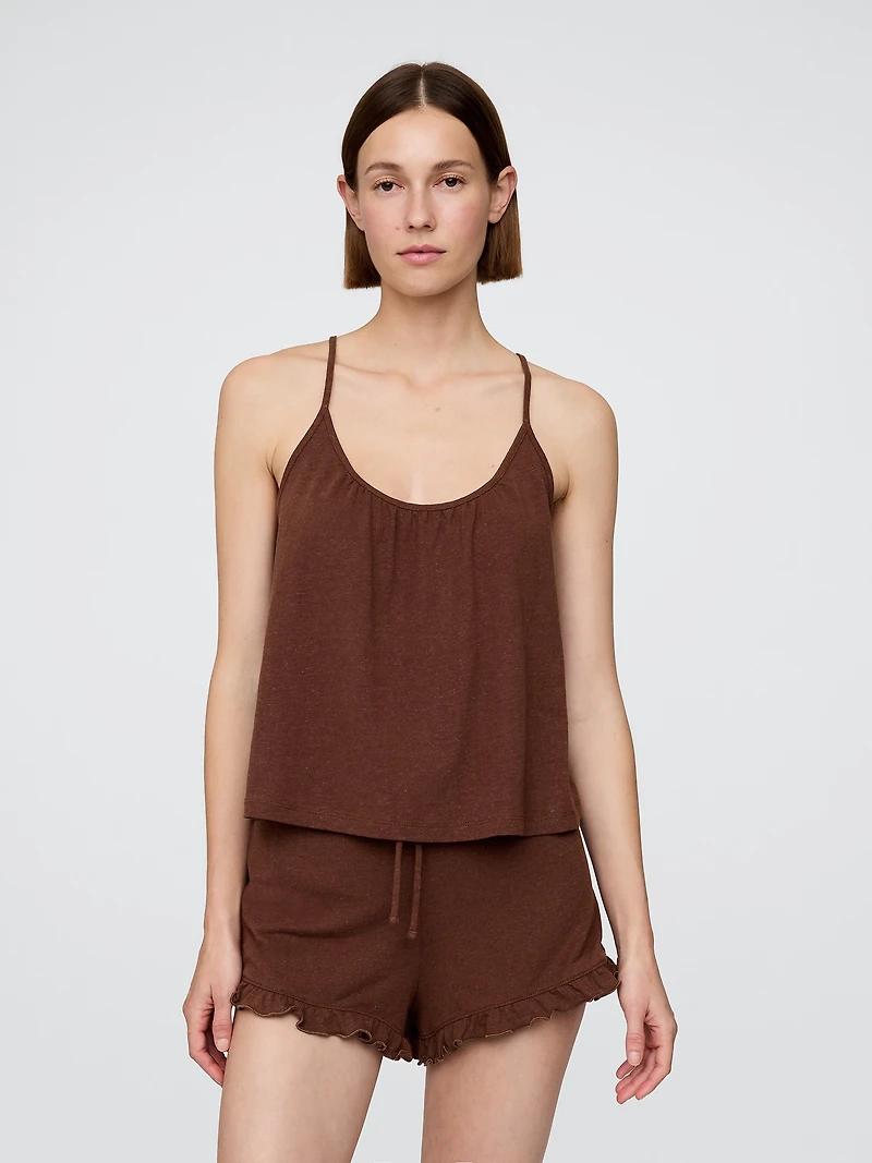 Linen-Blend PJ Cami