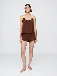 Linen-Blend PJ Cami