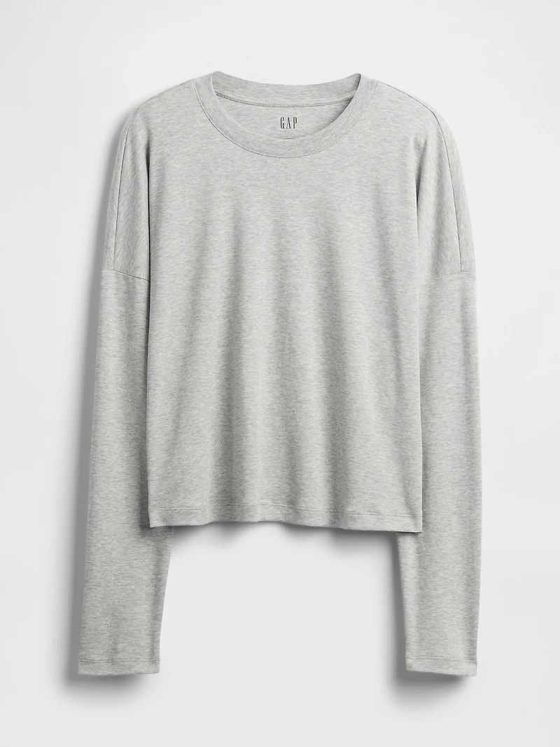 Supima® Cotton Oversized Crop T-Shirt