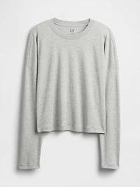 Supima® Cotton Oversized Crop T-Shirt