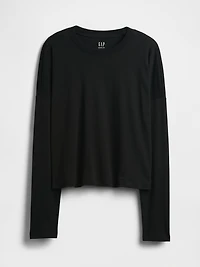 Supima® Cotton Oversized Crop T-Shirt