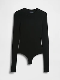 Sheer Rib Sweater Bodysuit