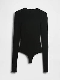 Sheer Rib Sweater Bodysuit
