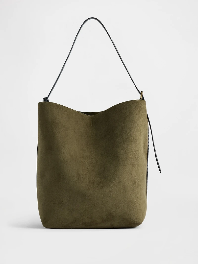Vegan Suede Bucket Bag
