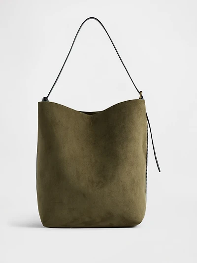 Vegan Suede Bucket Bag
