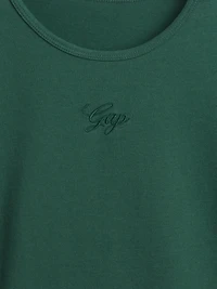 Cotton Jersey Crop Logo T-Shirt