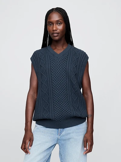 Gap × Malbon Cable-Knit Sweater Vest