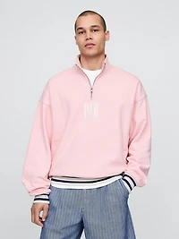 Gap × Malbon Heavyweight Logo Quarter-Zip Pullover