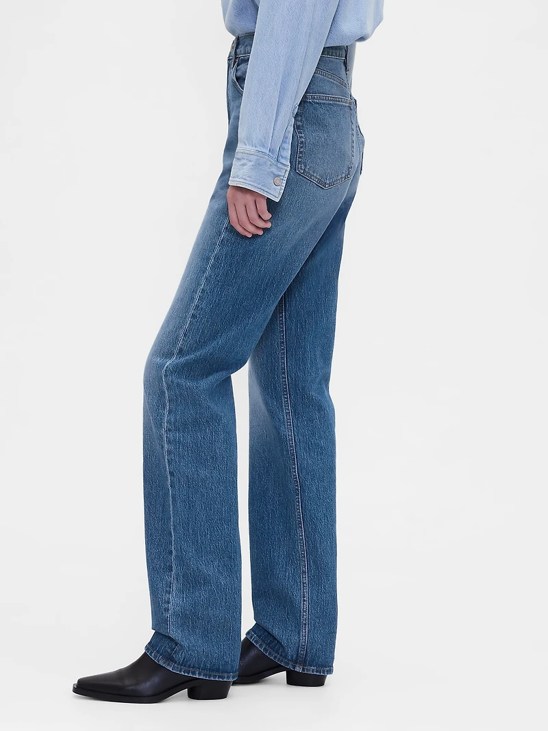 High Rise Relaxed Straight Jeans