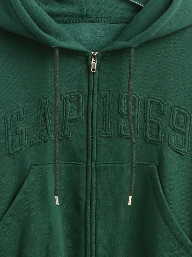 VintageSoft 1969 Logo Zip Hoodie