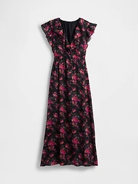 Ruffle V-Neck Maxi Dress