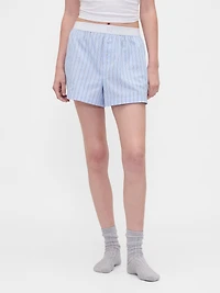 Poplin Logo PJ Boxer Shorts