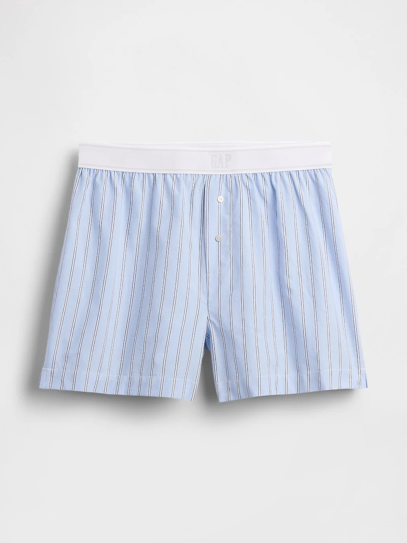 Poplin Logo PJ Boxer Shorts