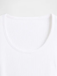 Modern Rib Scoop Crop T-Shirt