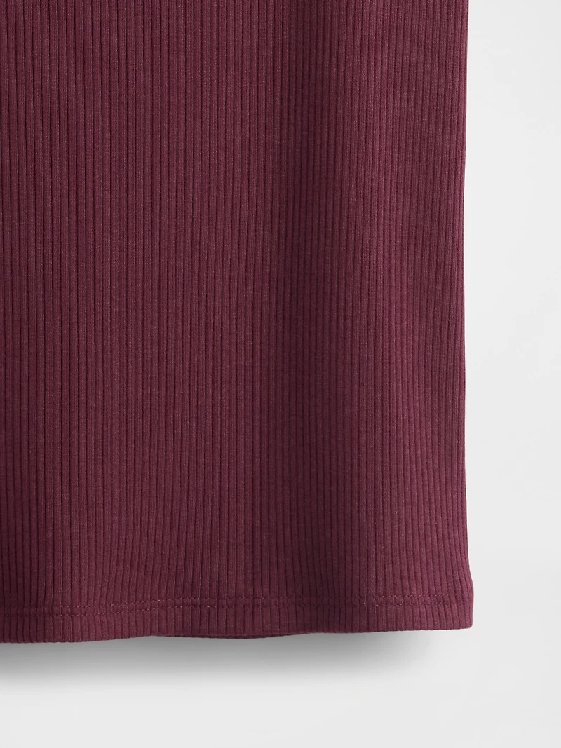 Modern Rib Scoop Crop T-Shirt