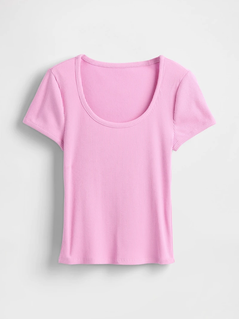 Modern Rib Scoop Crop T-Shirt