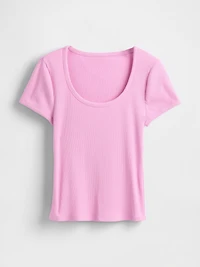Modern Rib Scoop Crop T-Shirt