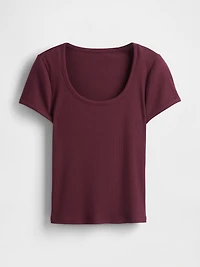 Modern Rib Scoop Crop T-Shirt
