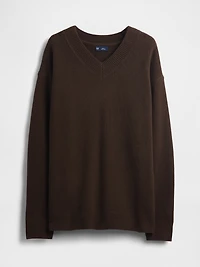 CashSoft Oversized V-Neck Sweater