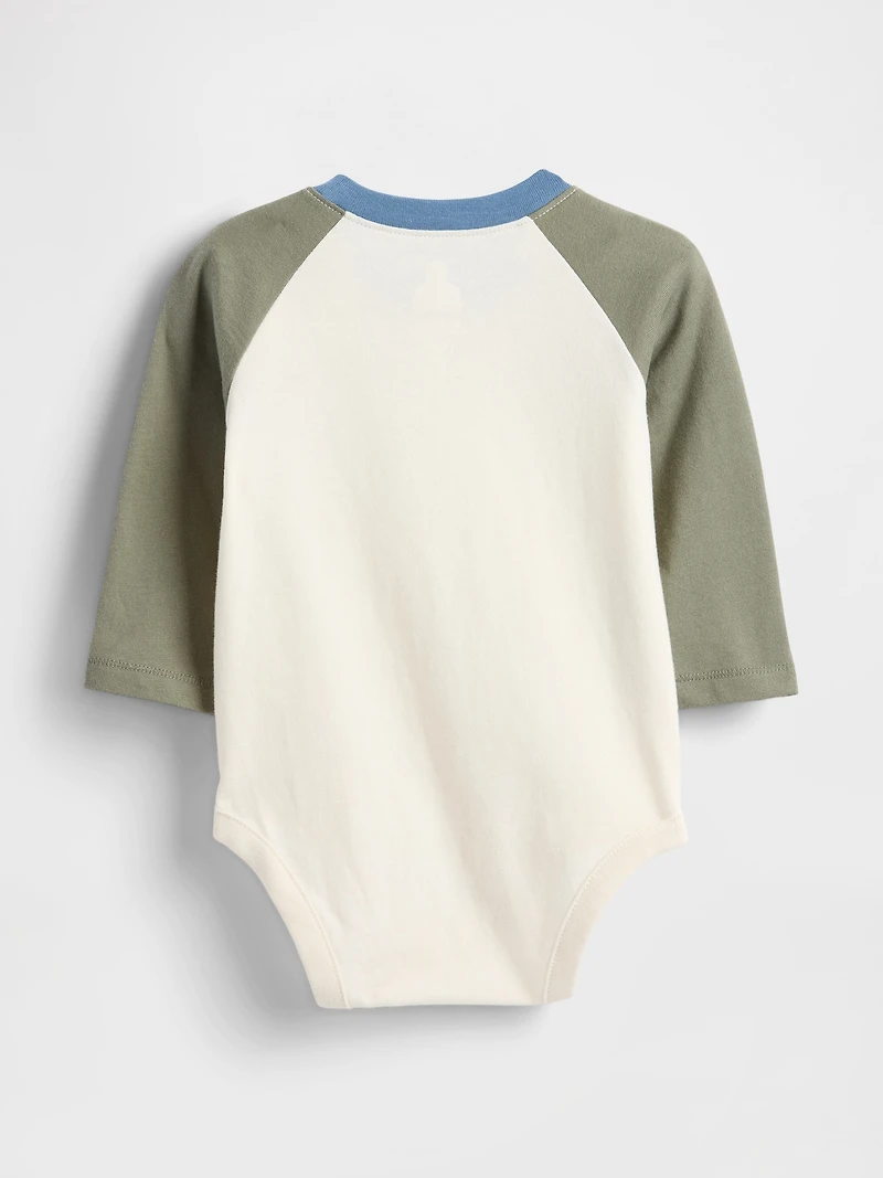 Baby First Favorites Organic Cotton Raglan Bodysuit