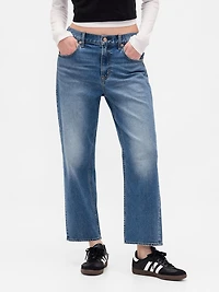 Mid Rise Relaxed Crop Jeans
