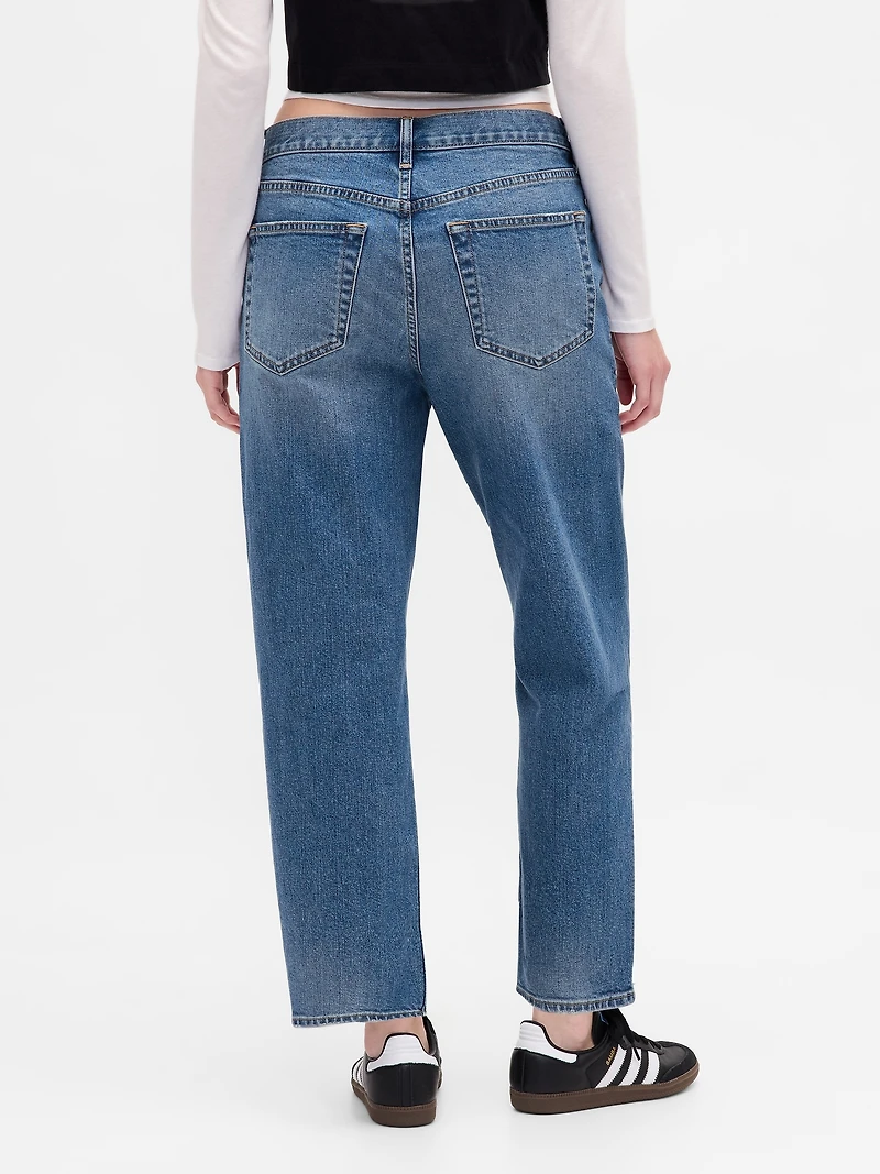 Mid Rise Relaxed Crop Jeans