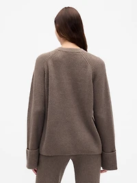 CashSoft Shaker-Stitch Boyfriend Sweater
