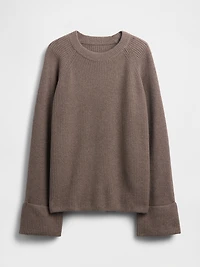 CashSoft Shaker-Stitch Boyfriend Sweater