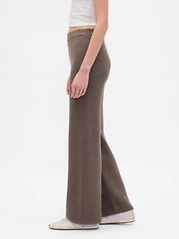 CashSoft Shaker-Stitch Sweater Pants