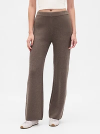 CashSoft Shaker-Stitch Sweater Pants