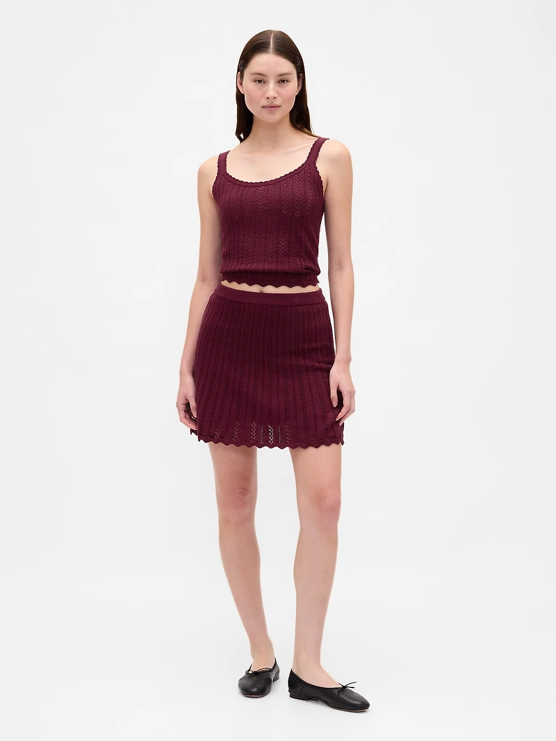 100% Cotton Pointelle Tank Top