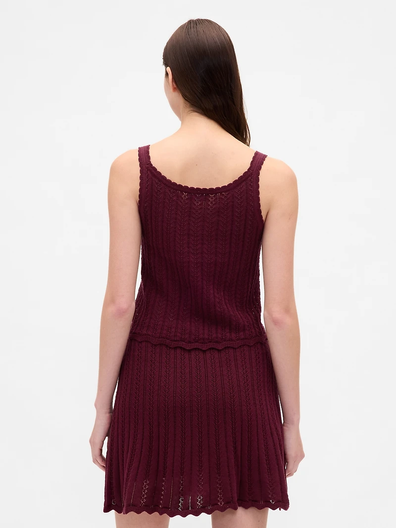 100% Cotton Pointelle Tank Top