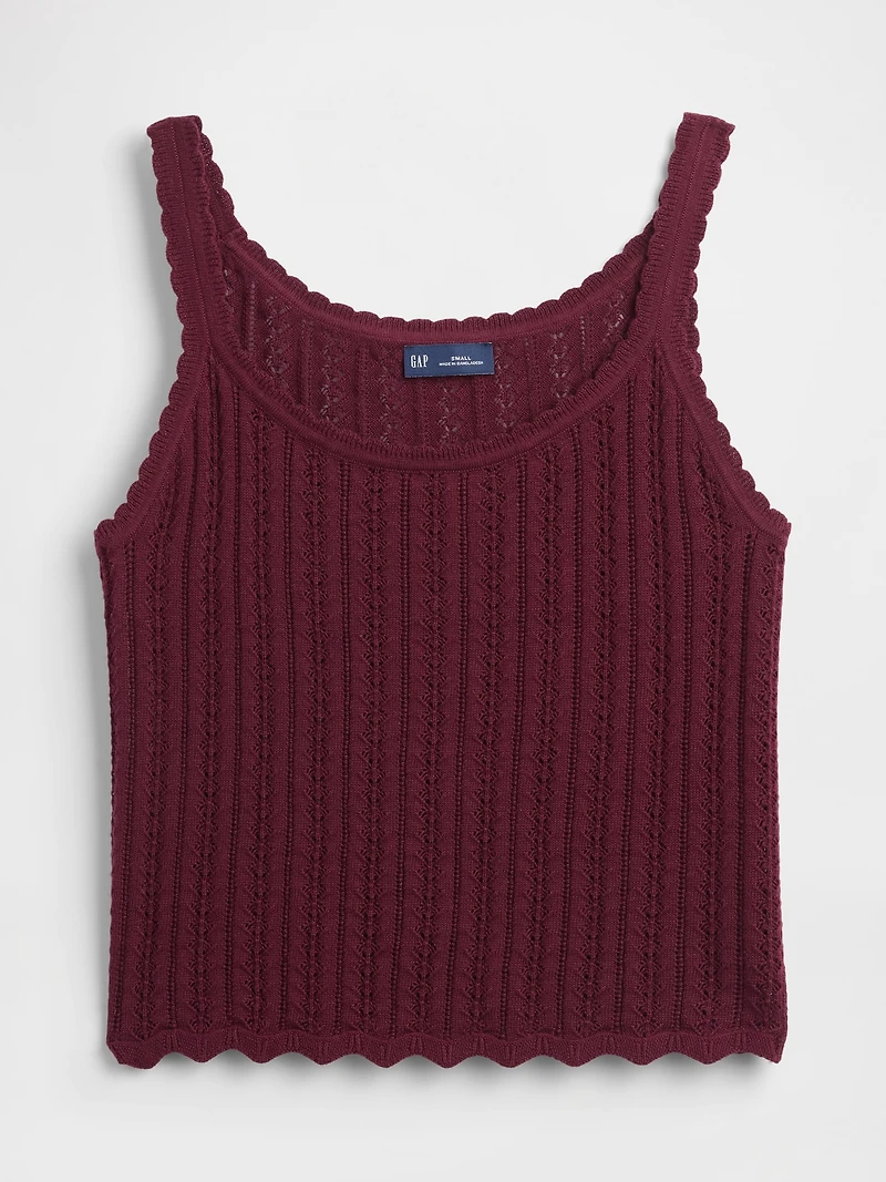 100% Cotton Pointelle Tank Top