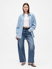 High Rise Baggy Barrel Jeans