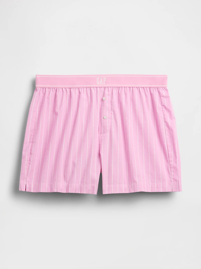 Poplin Logo PJ Boxer Shorts