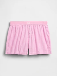 Poplin Logo PJ Boxer Shorts
