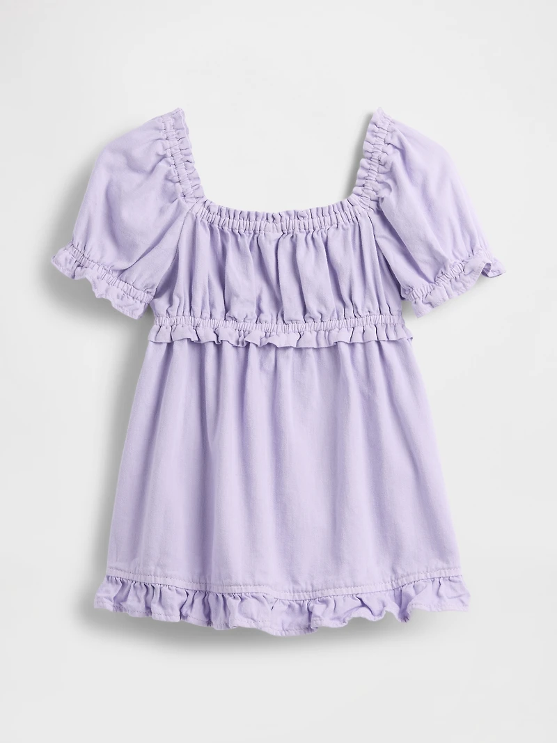 Baby & Toddler Denim Ruffle Babydoll Dress