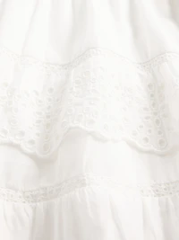 Eyelet Ruffle Mini Skort