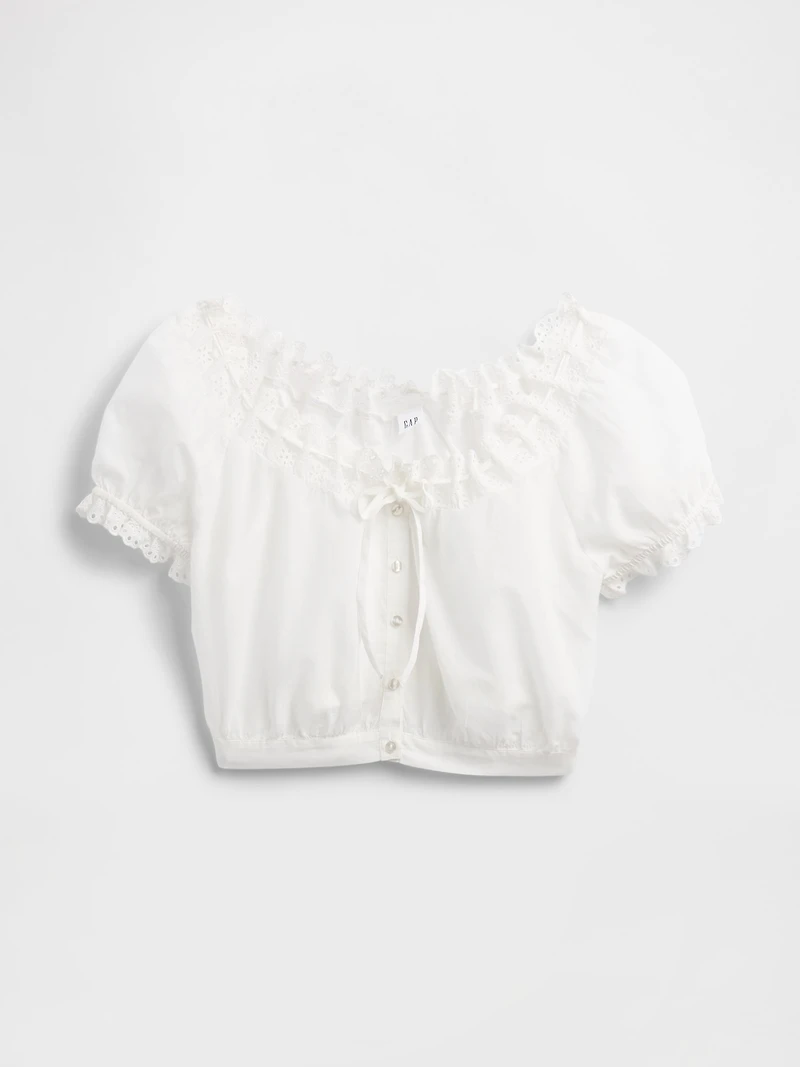 Eyelet Crop Top