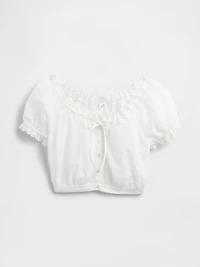 Eyelet Crop Top