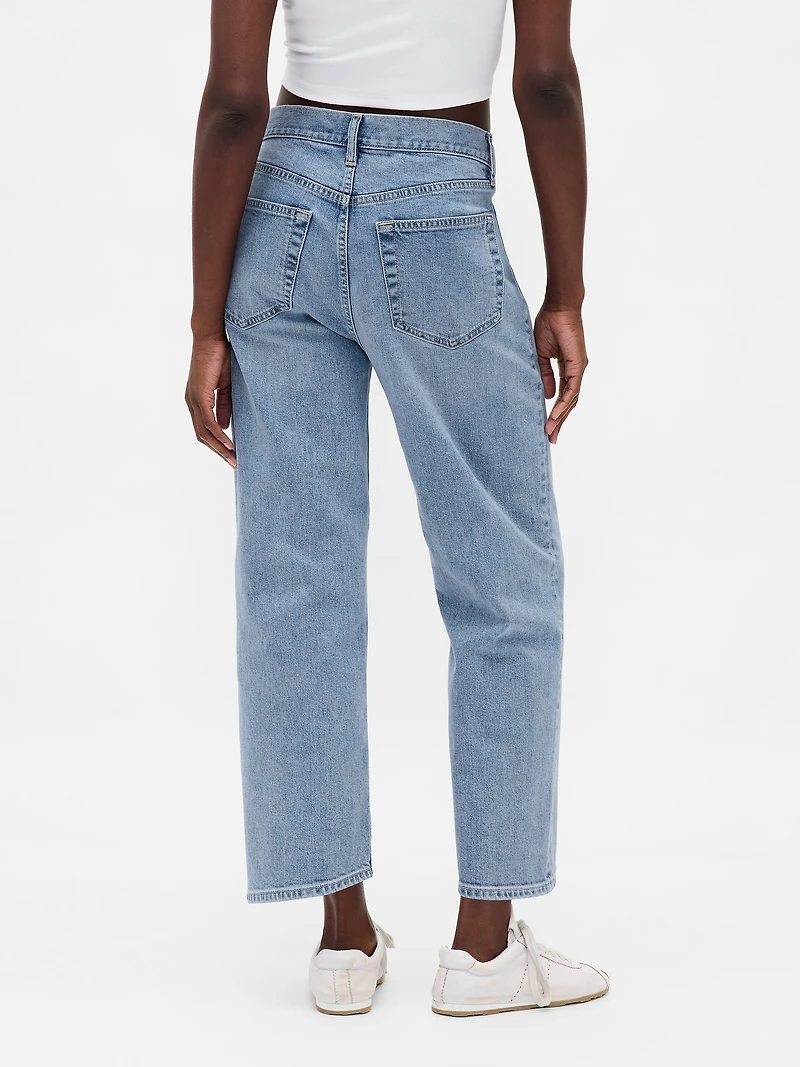 Mid Rise Relaxed Crop Jeans