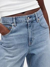 Mid Rise Relaxed Crop Jeans