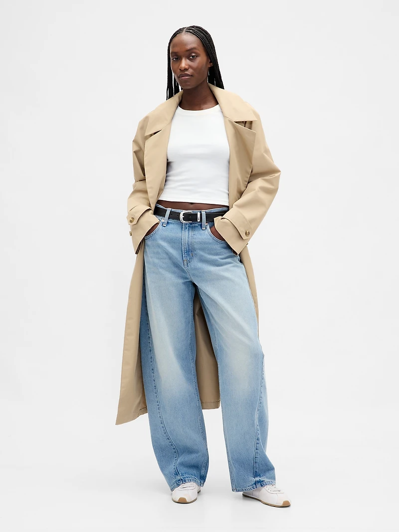 High Rise Baggy Barrel Jeans