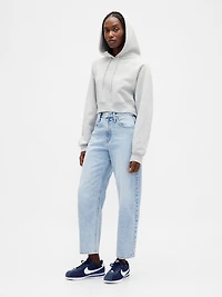 High Rise Crop Barrel Jeans