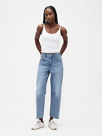 Mid Rise Relaxed Crop Jeans